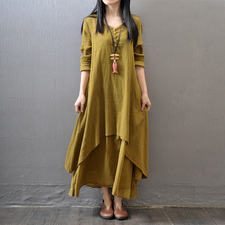 Ethnic Fashion Pakistan - Vestido largo de manga larga para