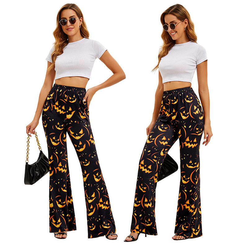 Ethnic Fashion Wear - Nuevos Pantalones de Halloween para Mujer