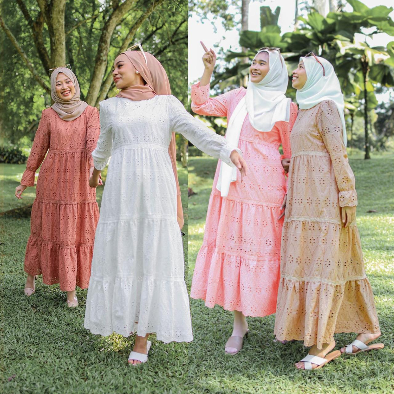 Ethnic Fashion Wear - Vestido de encaje hueco indonesio para