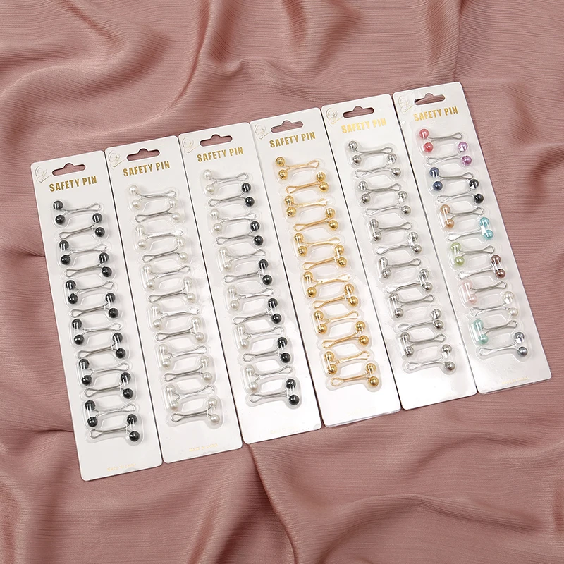 Ethnic Fashion Wear - 12 unids/bolsa Hijab musulmán Pins bufanda