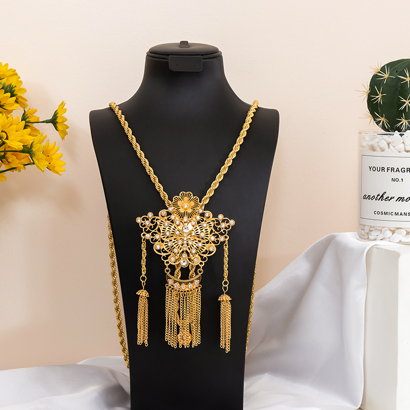 Ethnic Fashion Jewellery - Collar vintage con colgante de mariposa
