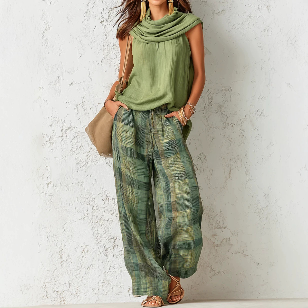 Ethnic Fashion Collection - Conjunto de Dos Piezas para Mujer,