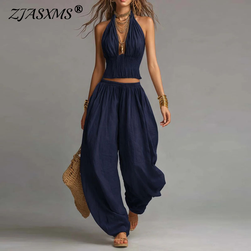 Ethnic Fashion Collection - Conjunto de Dos Piezas Estilo Boho