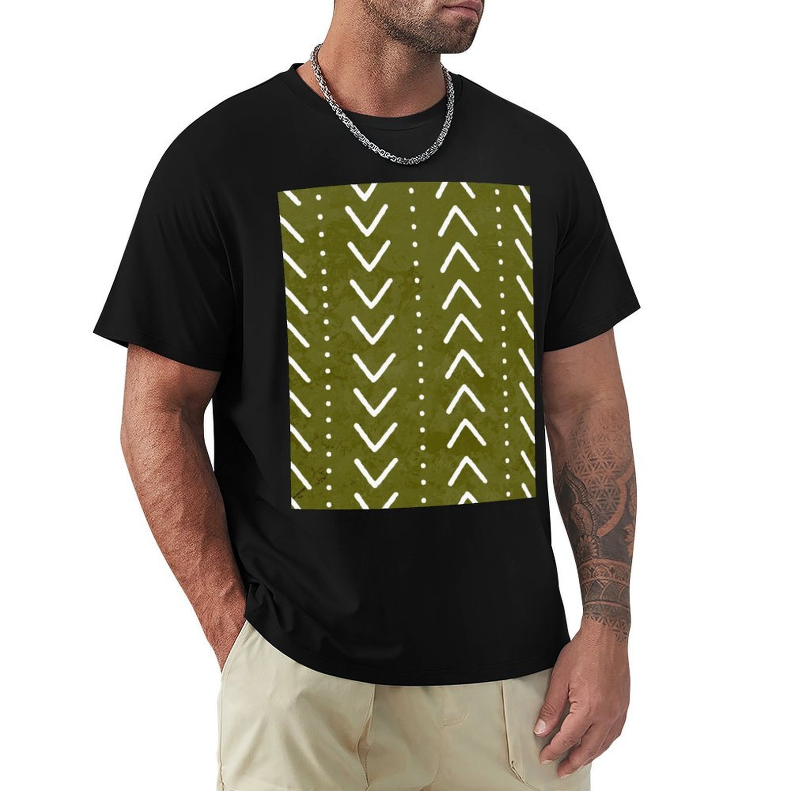 Mudcloth Print Top - Camiseta con estampado de flechas en