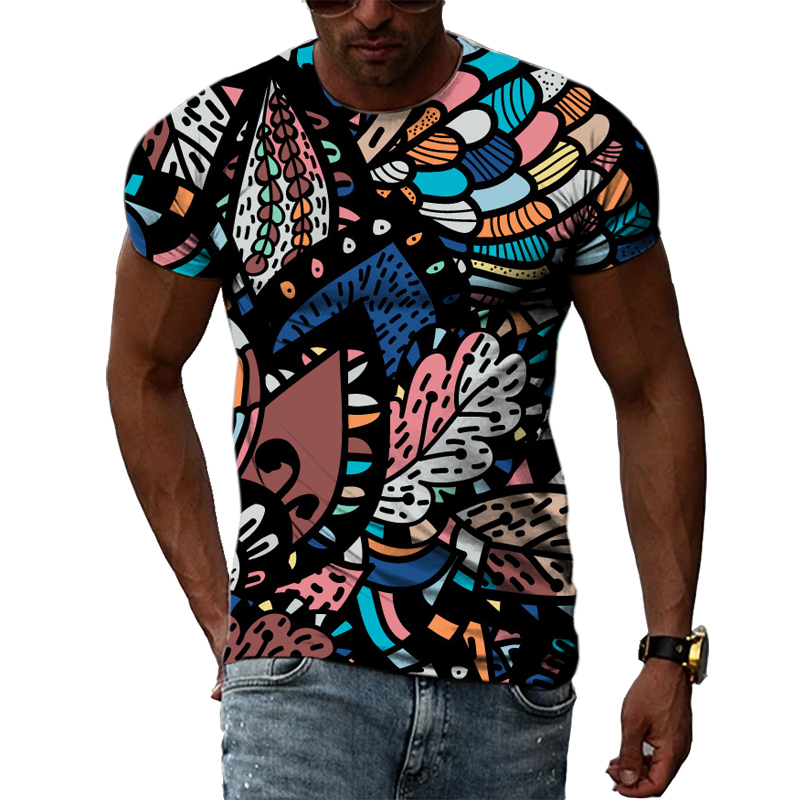Men'S Ethnic Fashion Trends - Camiseta con estampado 3D para hombre,