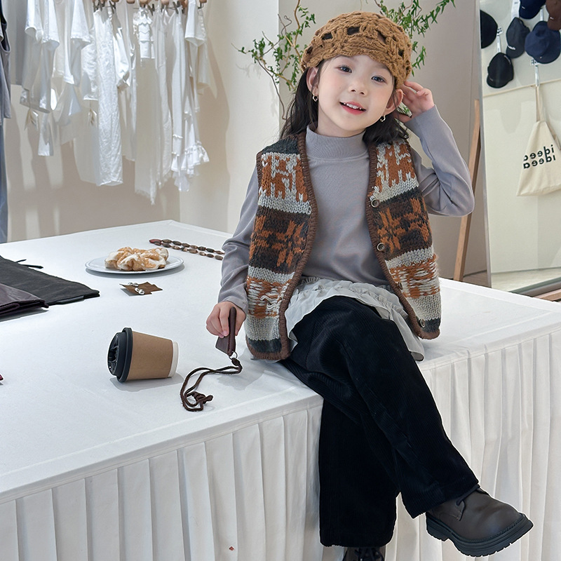 Ethnic Fashion Boutique - 2025 otoño nueva moda chica chaleco
