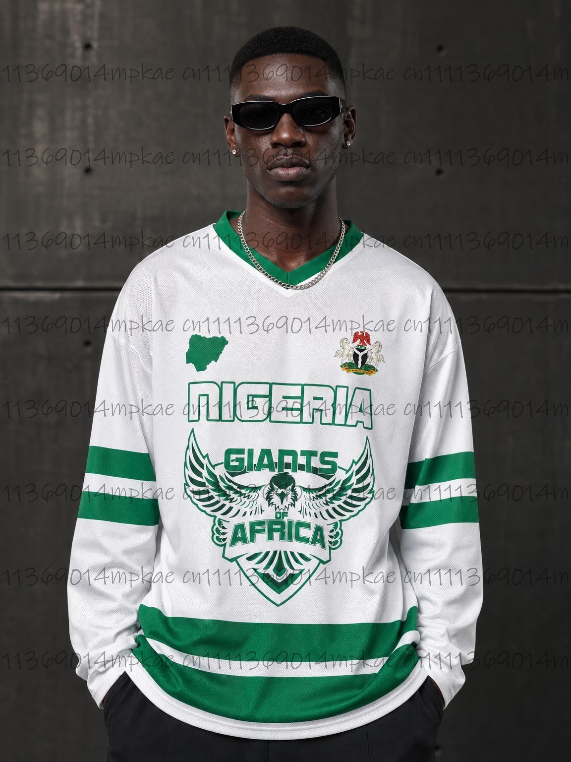 Men'S Ethnic Fashion Trends - Camiseta de Manga Larga con Cuello