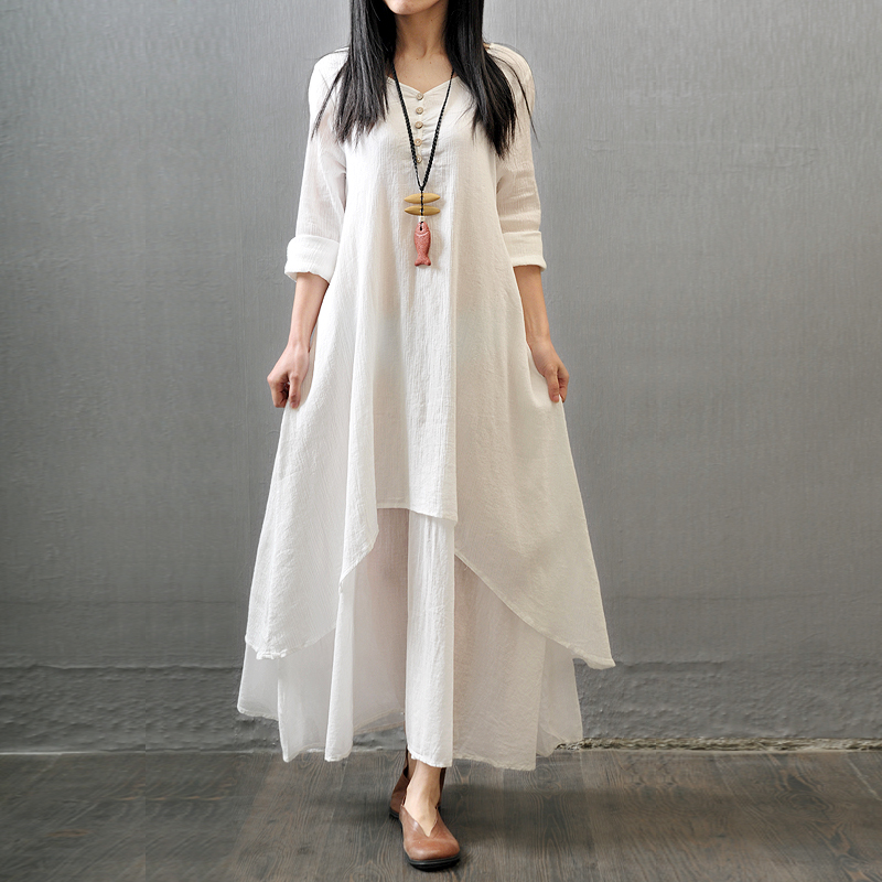Vestido largo de manga larga p - Ethnic Fashion Pakistan reseña y precio