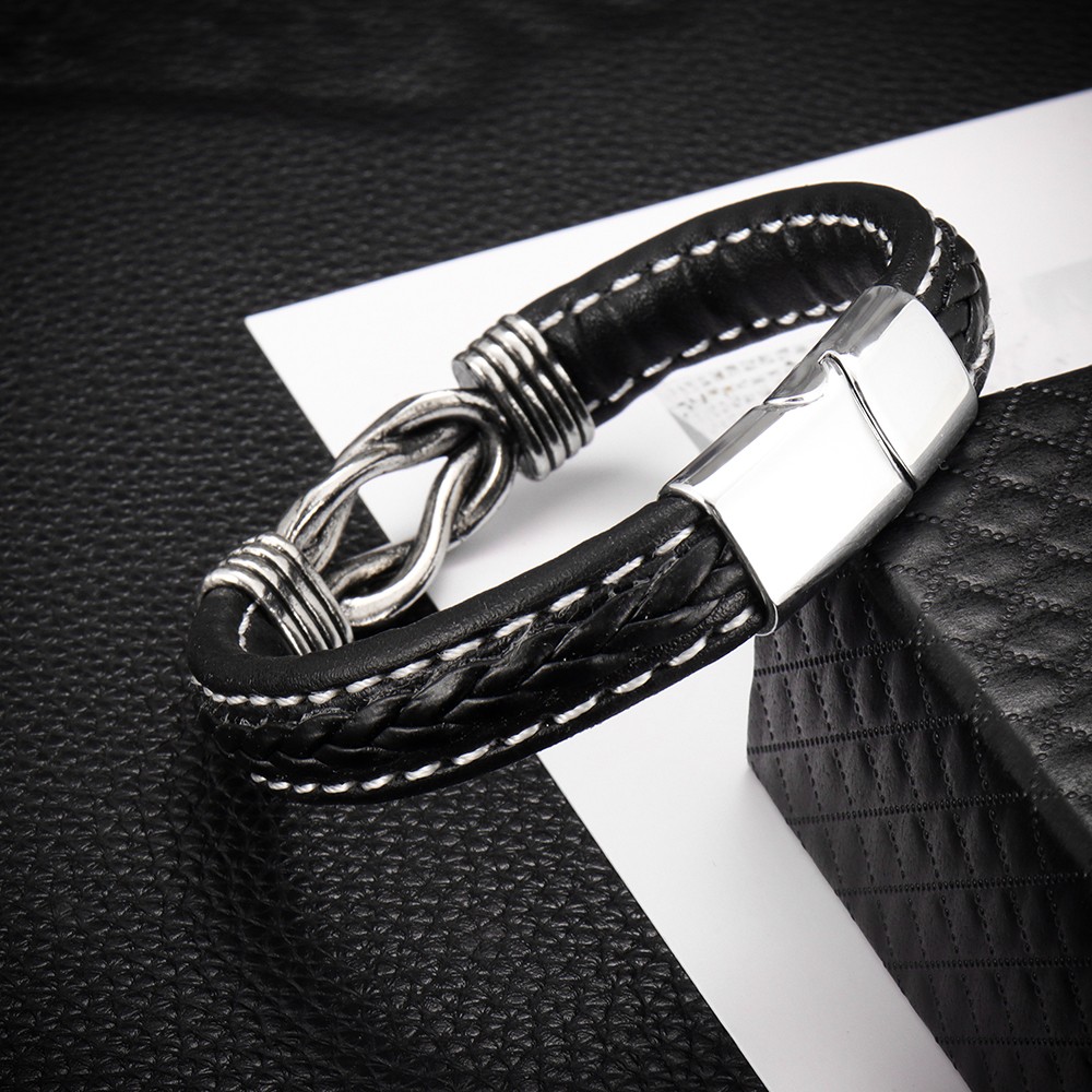 Nueva Pulsera de Cuero Trenzad - Men'S Ethnic Fashion Trends reseña y precio