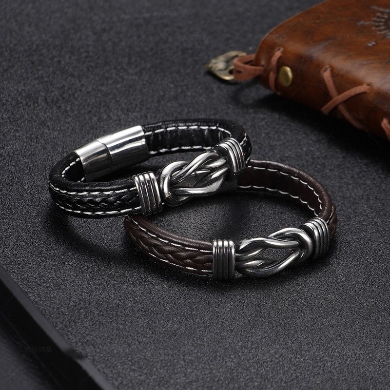 Nueva Pulsera de Cuero Trenzad - Men'S Ethnic Fashion Trends reseña y precio