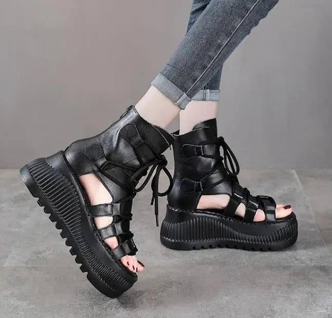 Botines étnicos de cuero genui - Ethnic Fashion For Women reseña y precio