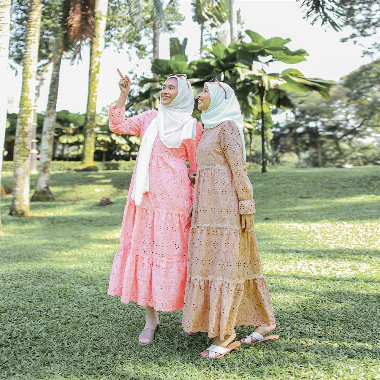 Vestido de encaje hueco indone - Ethnic Fashion Wear reseña y precio