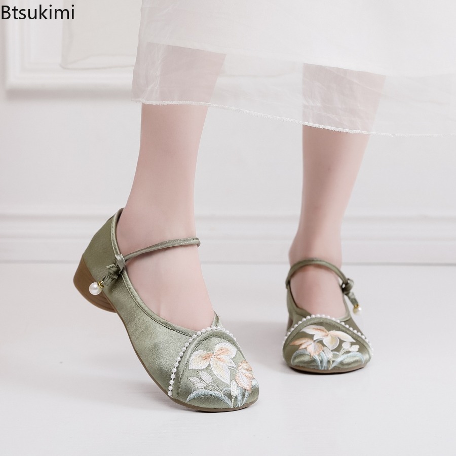 Zapatos de Mujer con Tacón Baj - Ethnic Fabric reseña y precio