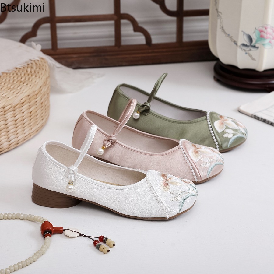 Zapatos de Mujer con Tacón Baj - Ethnic Fabric reseña y precio