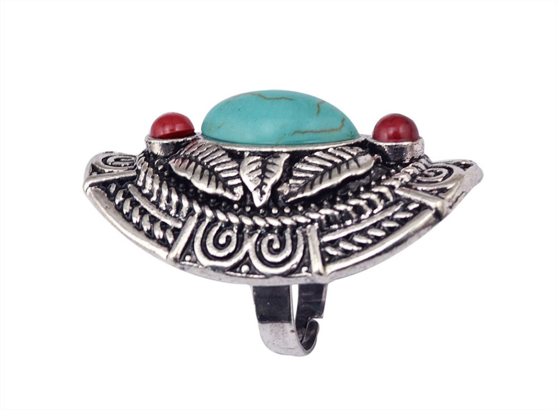 Anillos de turquesa tibetanos  - Ethnic Fashion Pakistan reseña y precio