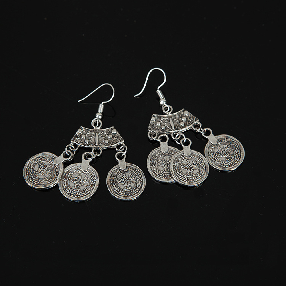 Pendientes colgantes de 3 mone - Ethnic Fashion Pakistan reseña y precio