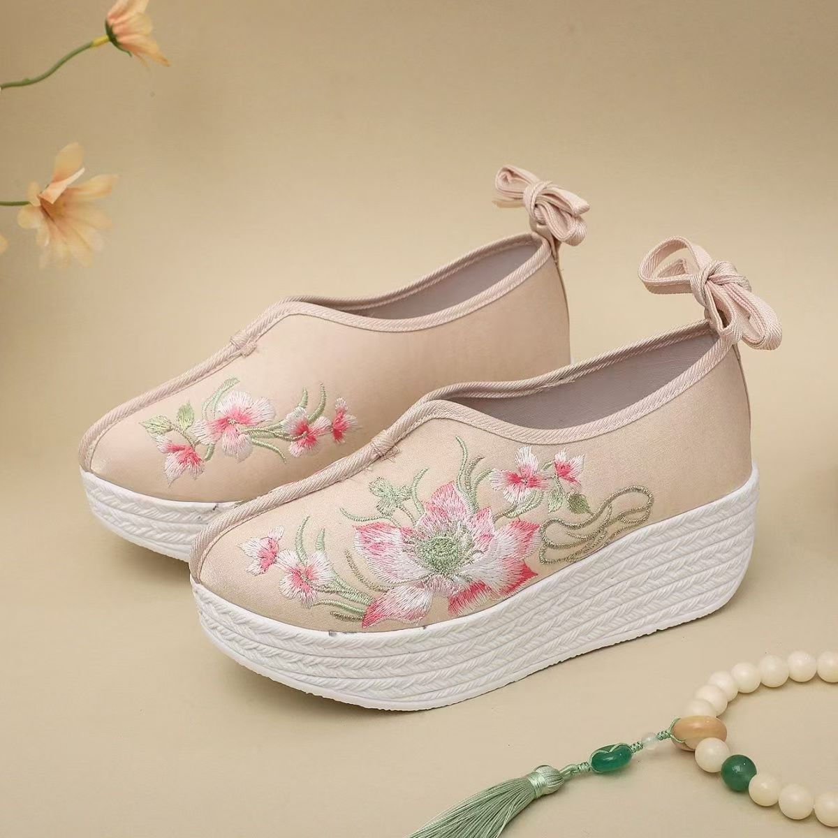 Zapatos de cuña de estilo étni - Ethnic Fabric reseña y precio