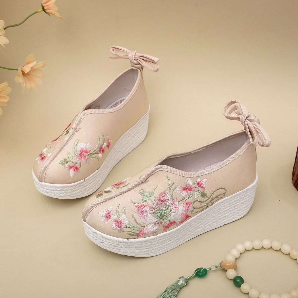 Zapatos de cuña de estilo étni - Ethnic Fabric reseña y precio