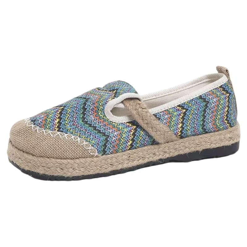 Zapatos de tela a rayas de col - Ethnic Fabric reseña y precio