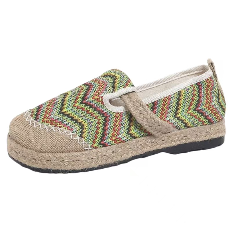 Zapatos de tela a rayas de col - Ethnic Fabric reseña y precio
