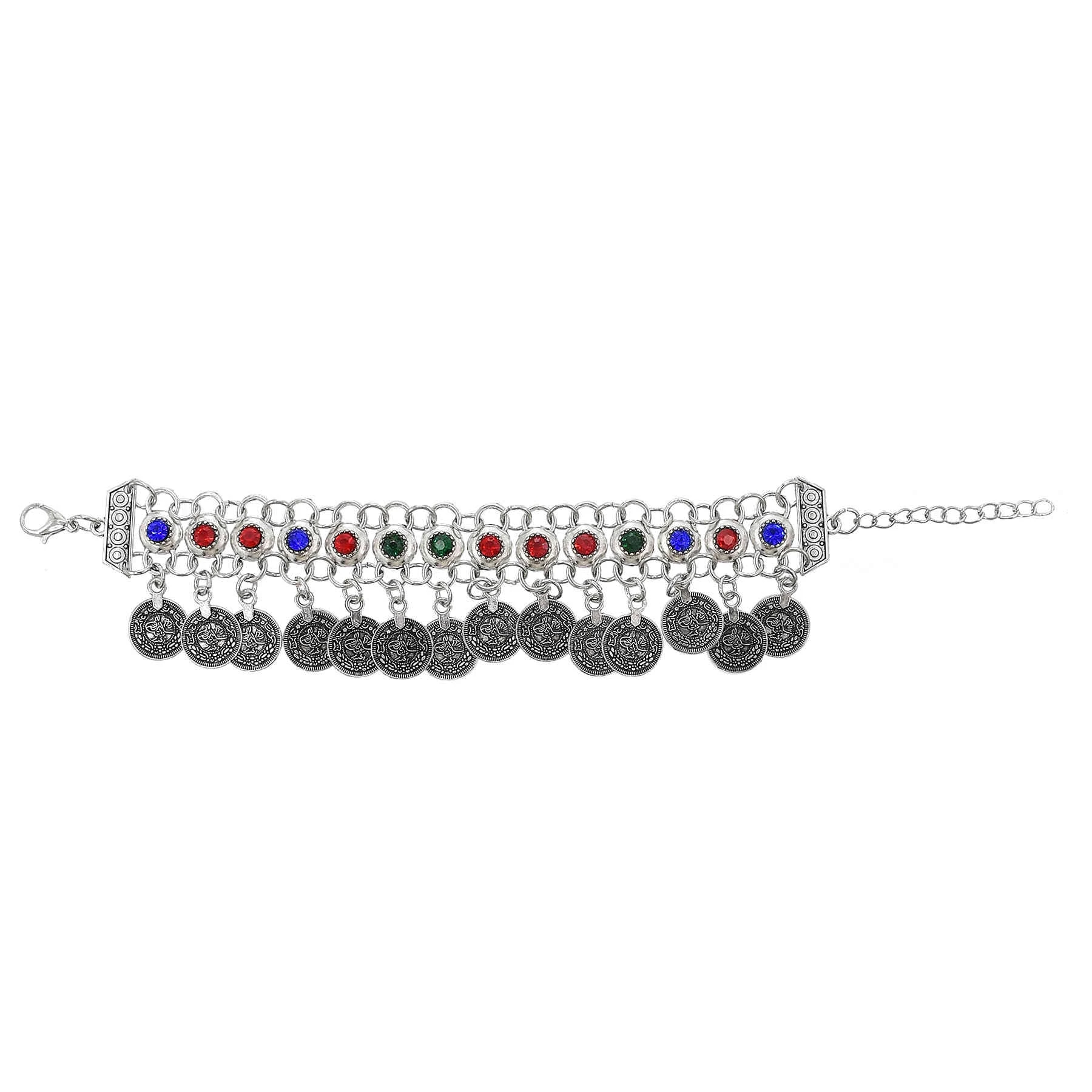 Pulsera de monedas de cristal  - Ethnic Fashion Pakistan reseña y precio
