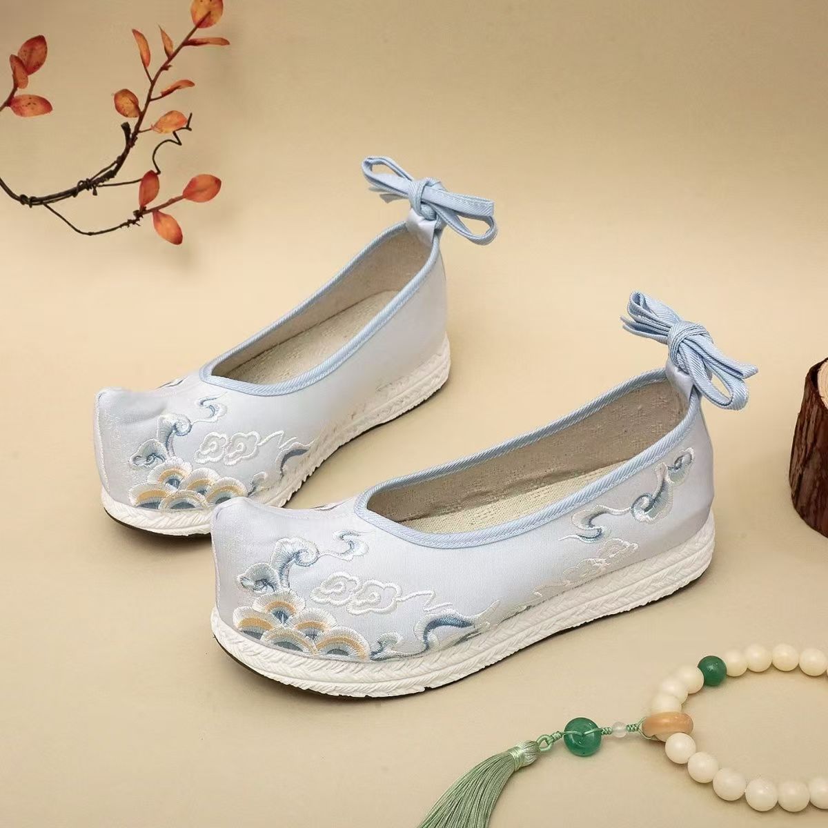 Zapatos Hanfu bordados de tall - Ethnic Fabric reseña y precio