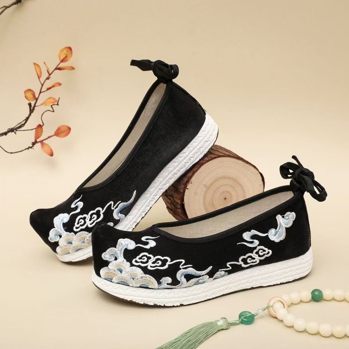 Zapatos Hanfu bordados de tall - Ethnic Fabric reseña y precio