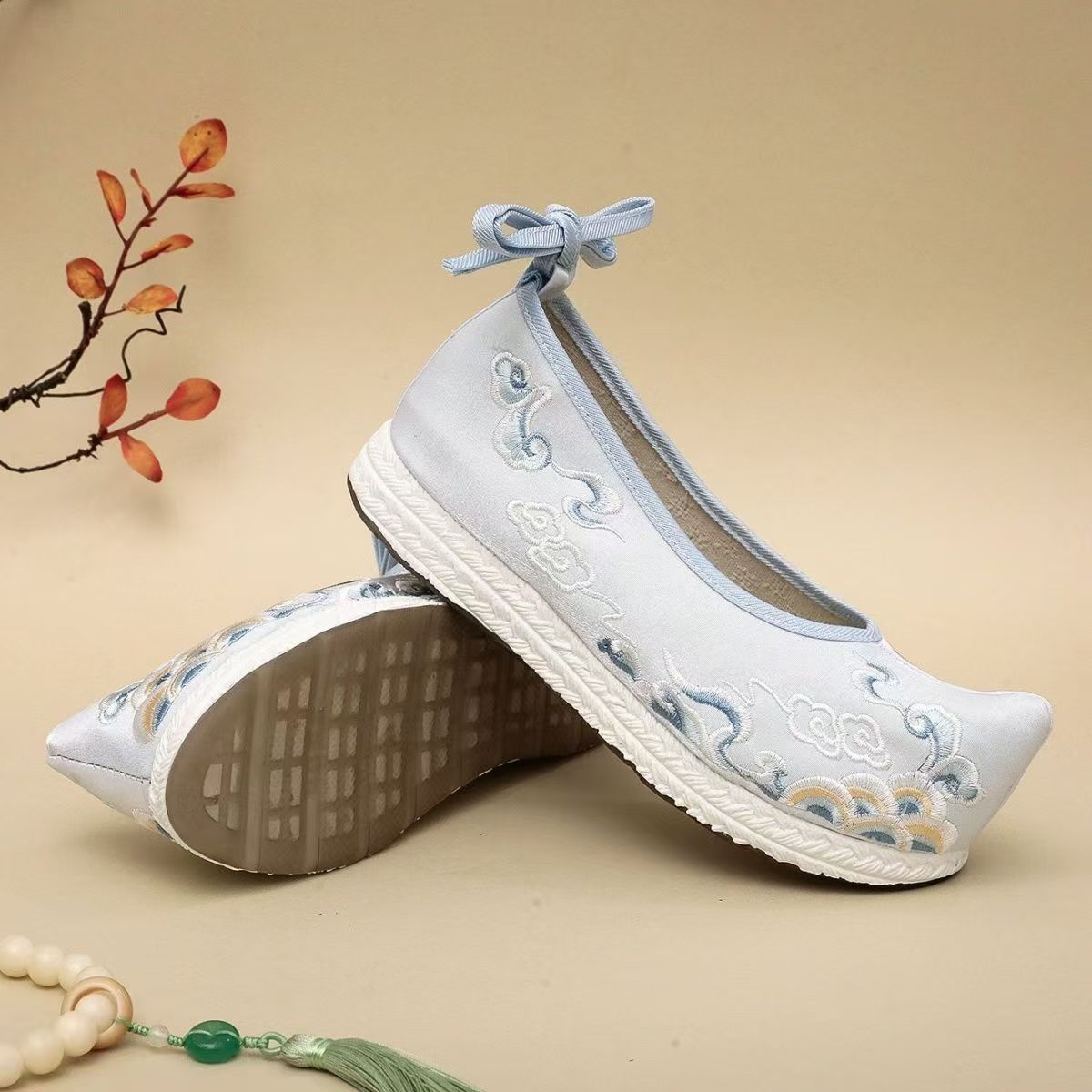 Zapatos Hanfu bordados de tall - Ethnic Fabric reseña y precio