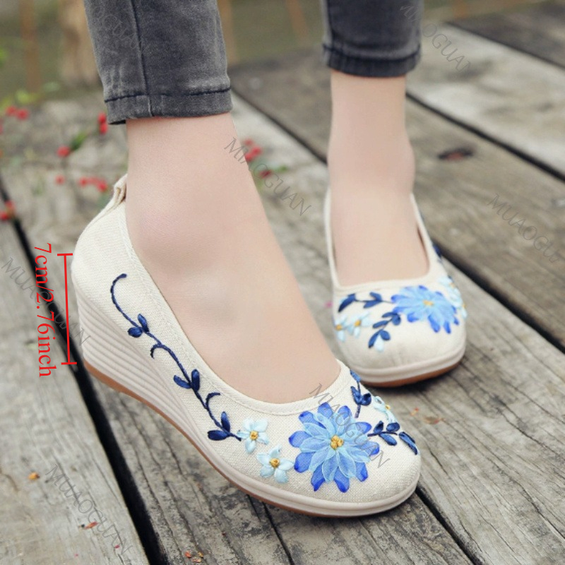 Zapatos de Plataforma con Cuña - Ethnic Fashion For Women reseña y precio