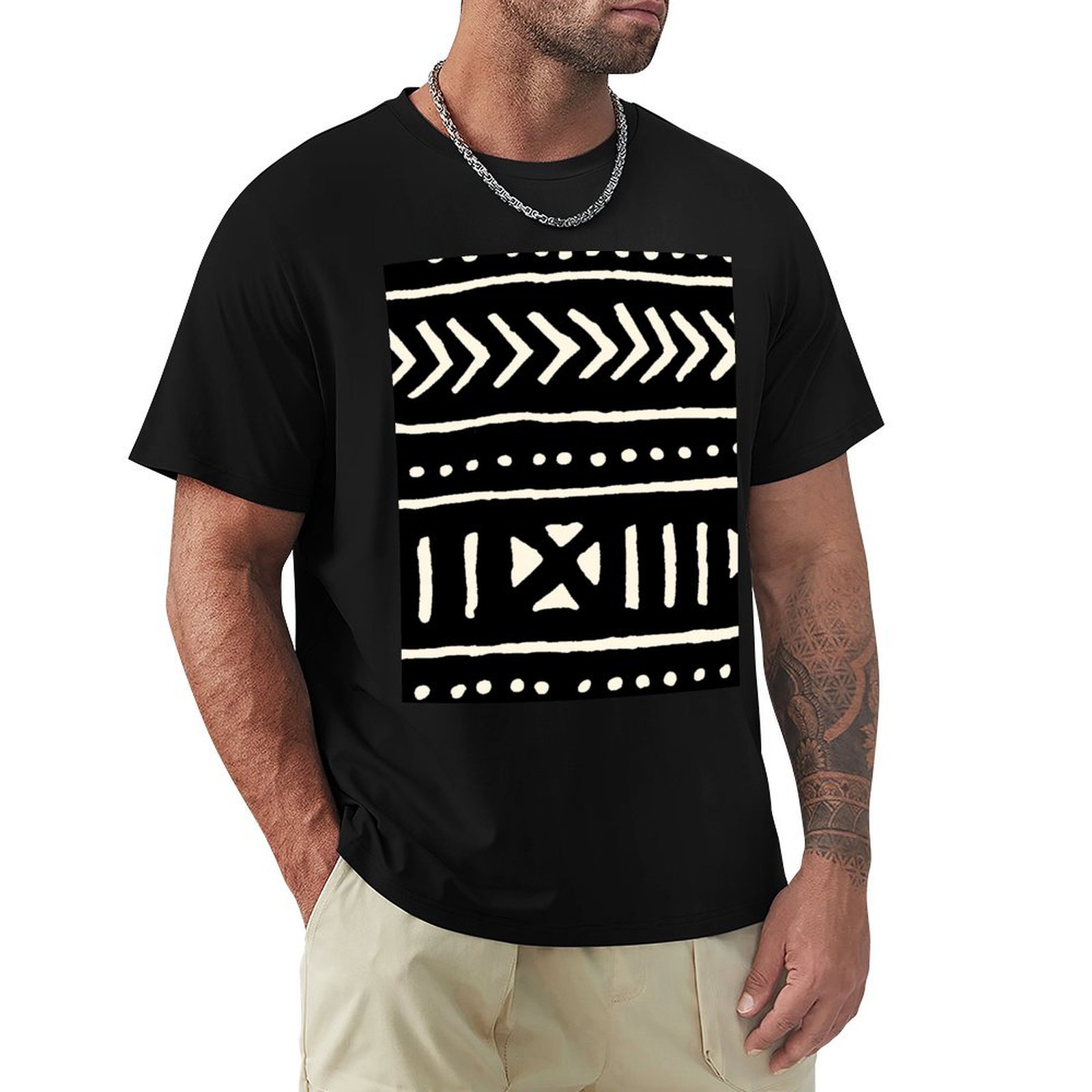 Camiseta de tela africana en b - Mudcloth Print Top reseña y precio