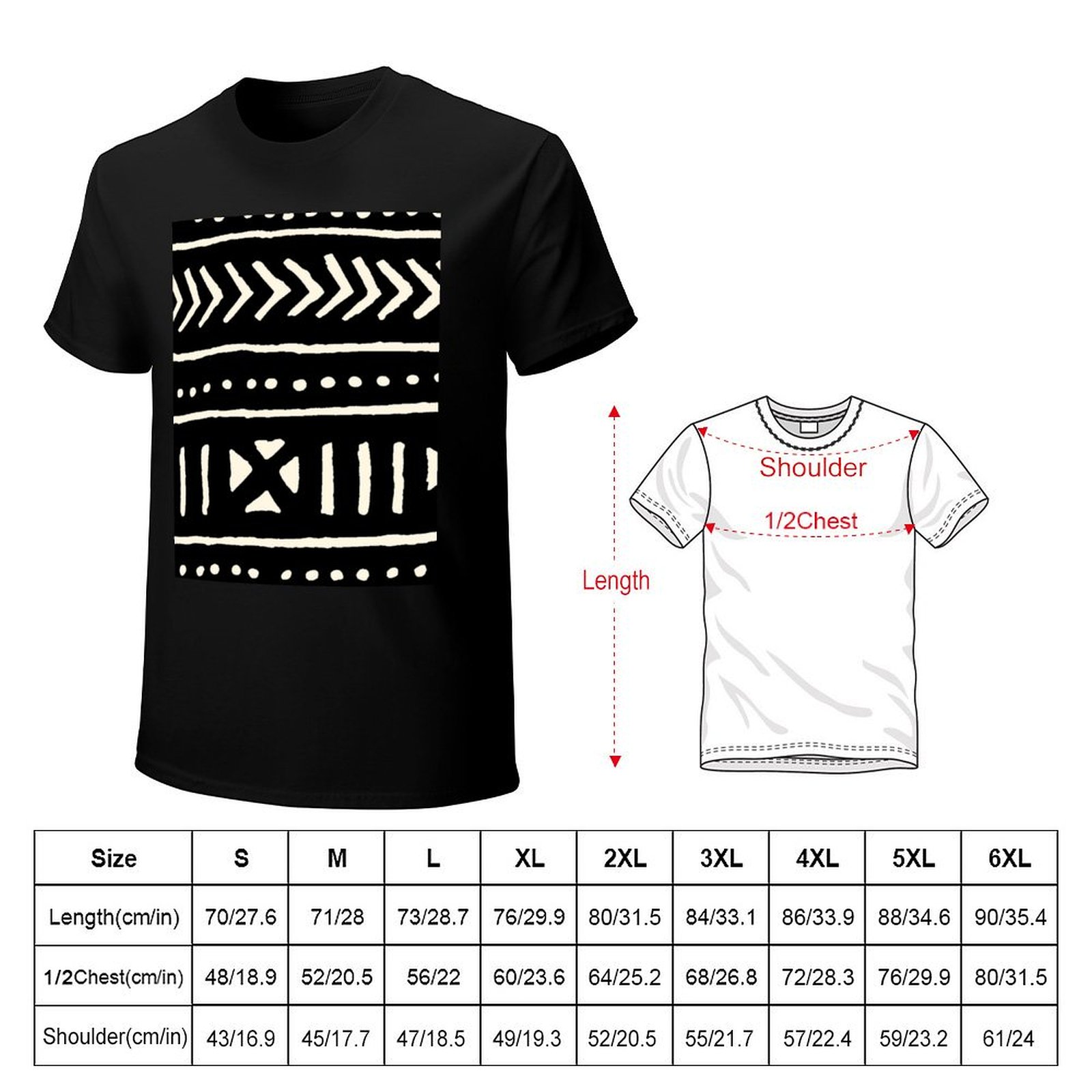 Camiseta de tela africana en b - Mudcloth Print Top reseña y precio