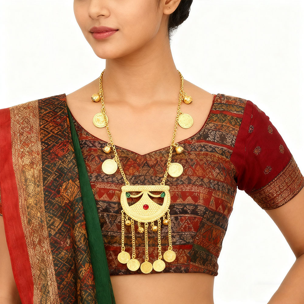 Collar de luna con monedas tra - Ethnic Fashion Pakistan reseña y precio