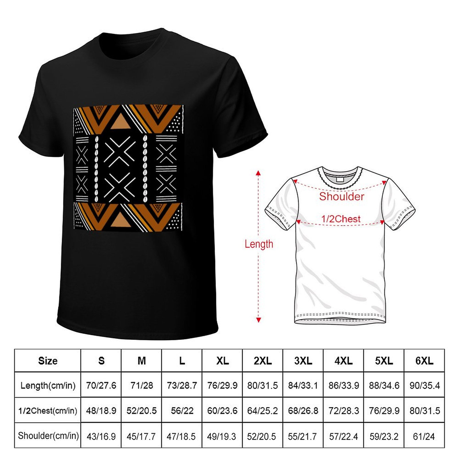 Camiseta de Talla Grande con D - Mudcloth Print Top reseña y precio